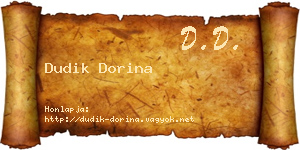 Dudik Dorina névjegykártya